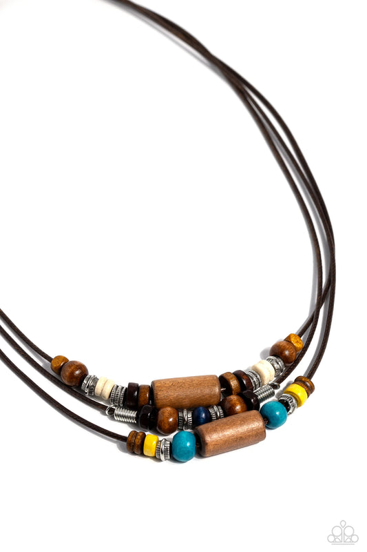 Paparazzi Wish You WOOD - Multi Urban Necklace