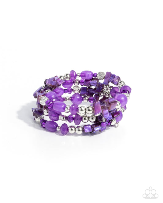 Paparazzi Worldwide Tour - Purple Coil Bracelet