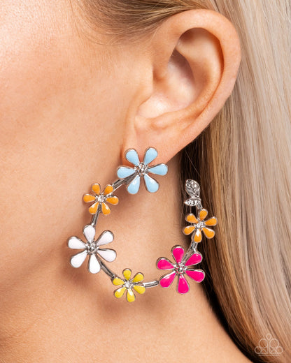 Paparazzi Wreathed Welcome - Multi Post Hoop Earrings