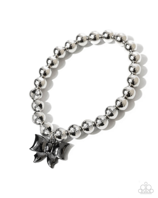 Paparazzi Young Lady - Black Silver Bracelet