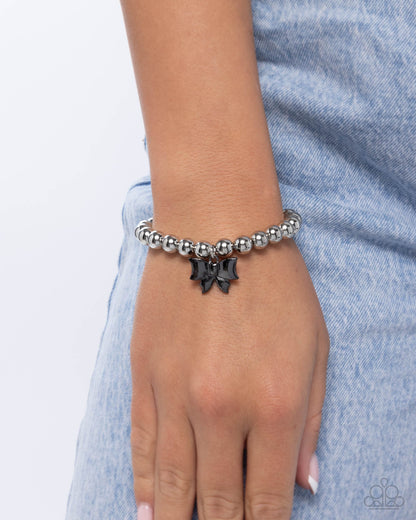 Paparazzi Young Lady - Black Silver Bracelet