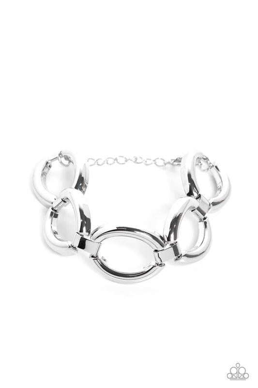 Paparazzi Constructed Chic - Silver Bracelet