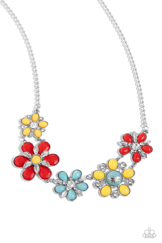 Paparazzi Dragonfly Decadence - Red Multi Necklace