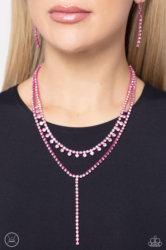 Paparazzi Champagne Night - Pink Necklace