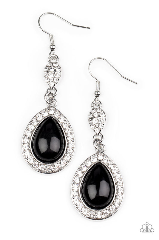 Paparazzi Elite Elegance - Black Earrings