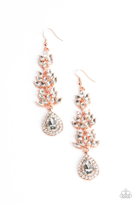 Paparazzi Water Lilly Whimsy - Copper Earrings