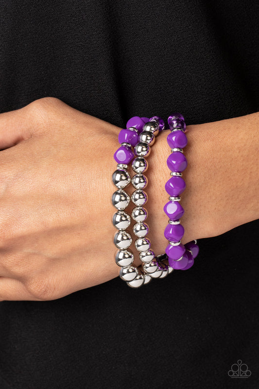 Paparazzi Summer Sabbatical - Purple Bracelet