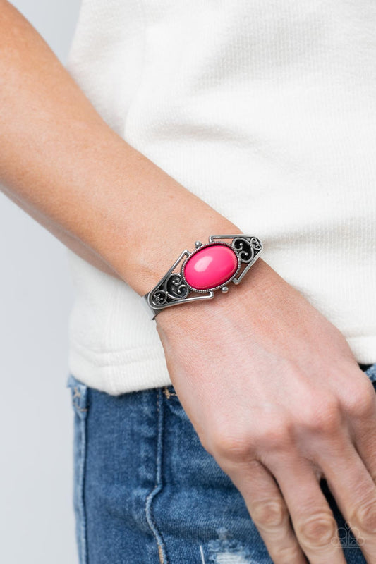 Paparazzi Springtime Trendsetter - Pink Cuff Bracelet