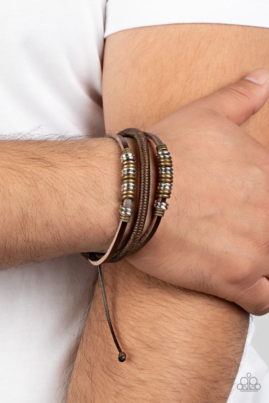 Paparazzi Treasure Tracker - Brown Urban Bracelet