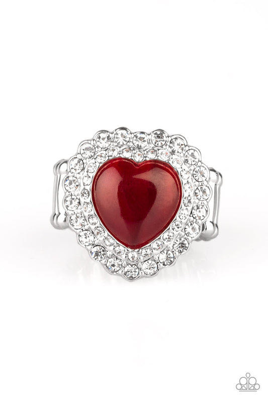 Paparazzi Lovely Luster - Red Heart Ring