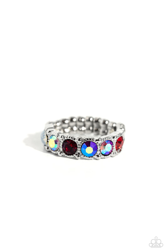 Paparazzi Taming Twilight - Red Multi Ring