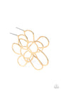 Paparazzi Rustic Rarity - Fold Flower Earrings
