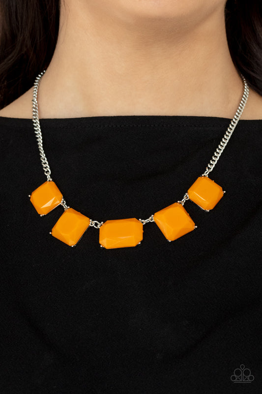 Paparazzi Instant Mood Booster - Orange Necklace