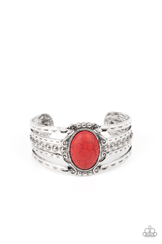 Paparazzi Mojave Mecca - Red Cuff Bracelet