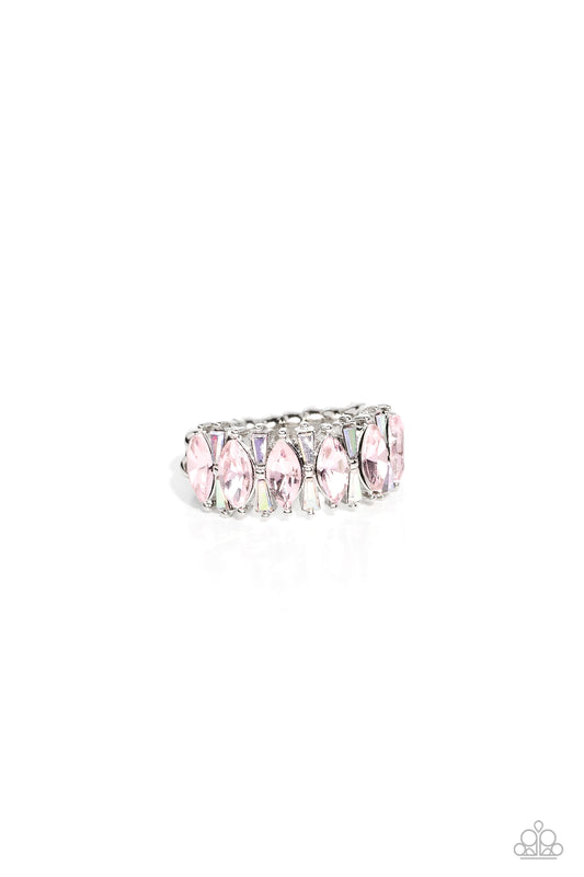 Paparazzi Kaleidoscopic Knockout - Pink Iridescent Ring