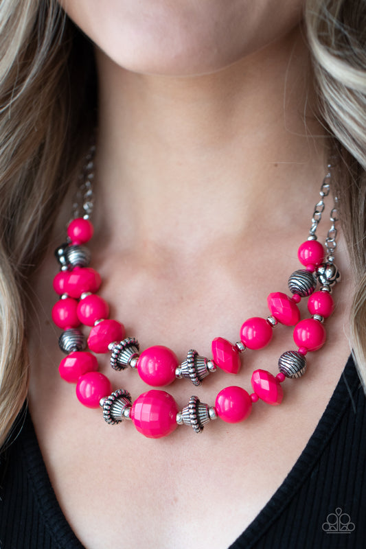 Paparazzi Upscale Chic - Pink Necklace