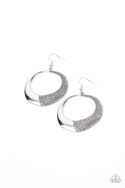 Paparazzi Downtown Jungle - Silver Earrings