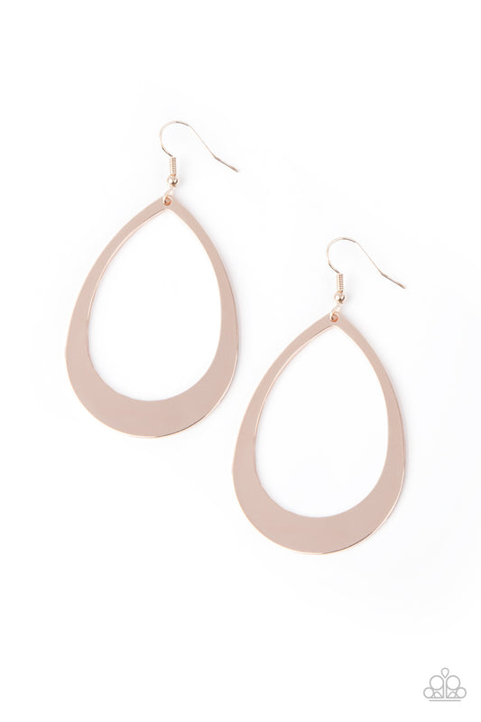 Paparazzi Fierce Fundamentals - Rose Gold Earrings