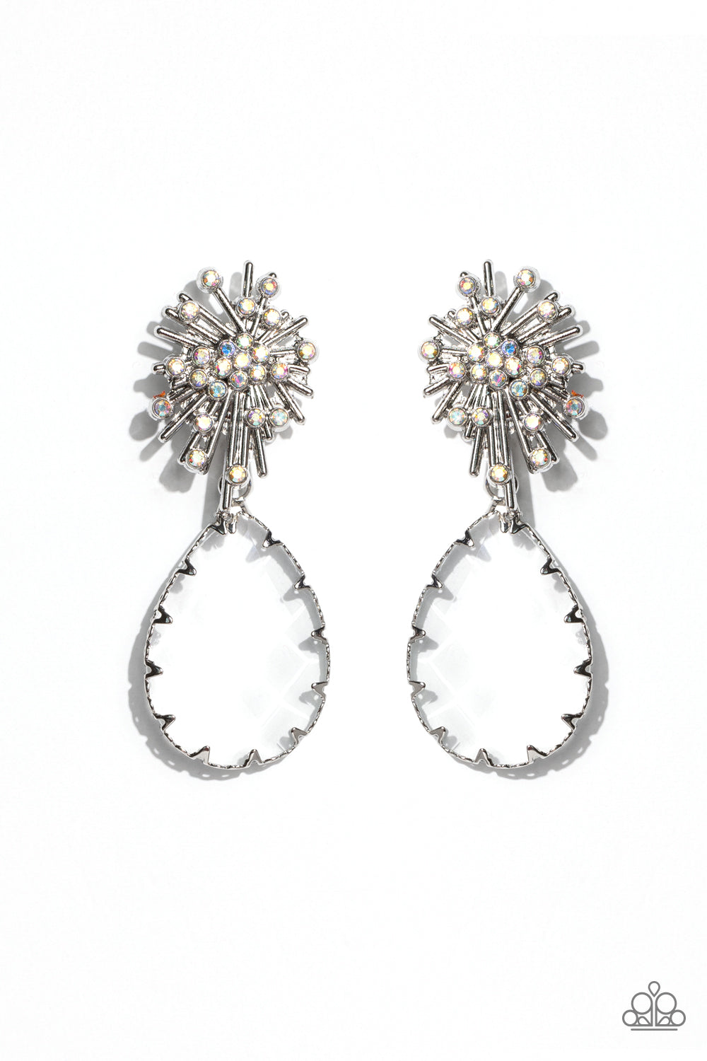 Paparazzi Stellar Shooting Star - Multi Iridescent Earrings