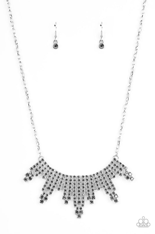 Paparazzi Skyscraping Sparkle - Silver Necklace