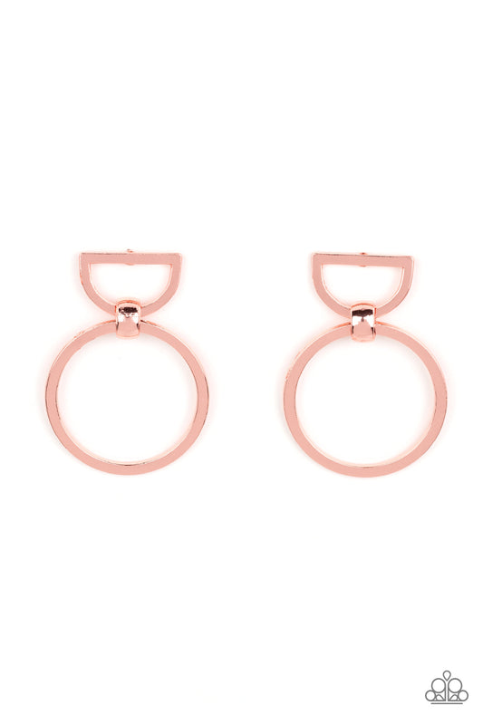 Paparazzi CONTOUR Guide - Copper Earrings