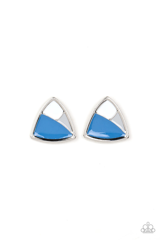 Paparazzi Kaleidoscopic Collision - Blue Earrings