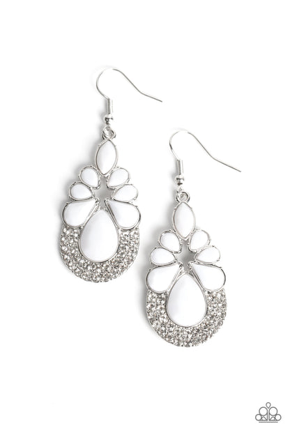 Paparazzi Beachfront Formal - White Earrings