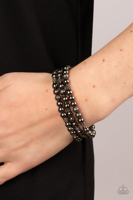 Paparazzi Boundless Boundaries - Black Bracelet