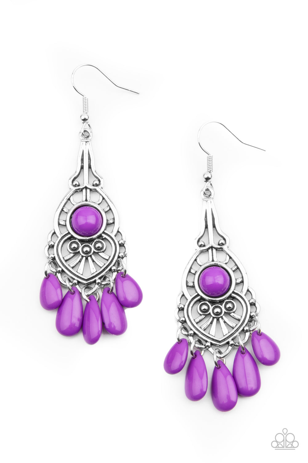 Paparazzi Fruity Tropics - Purple Earrings