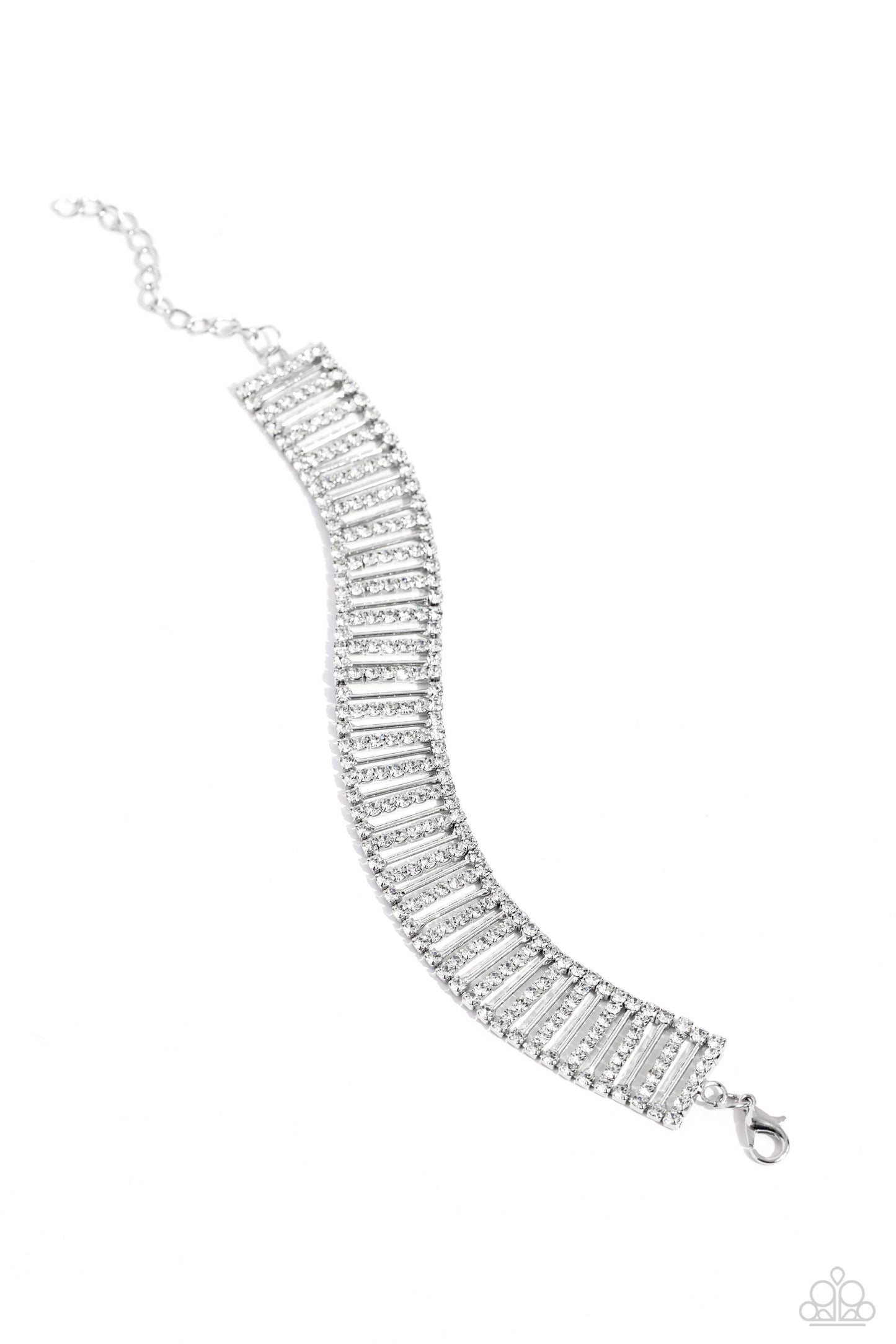 Paparazzi Elusive Elegance - White Bracelet