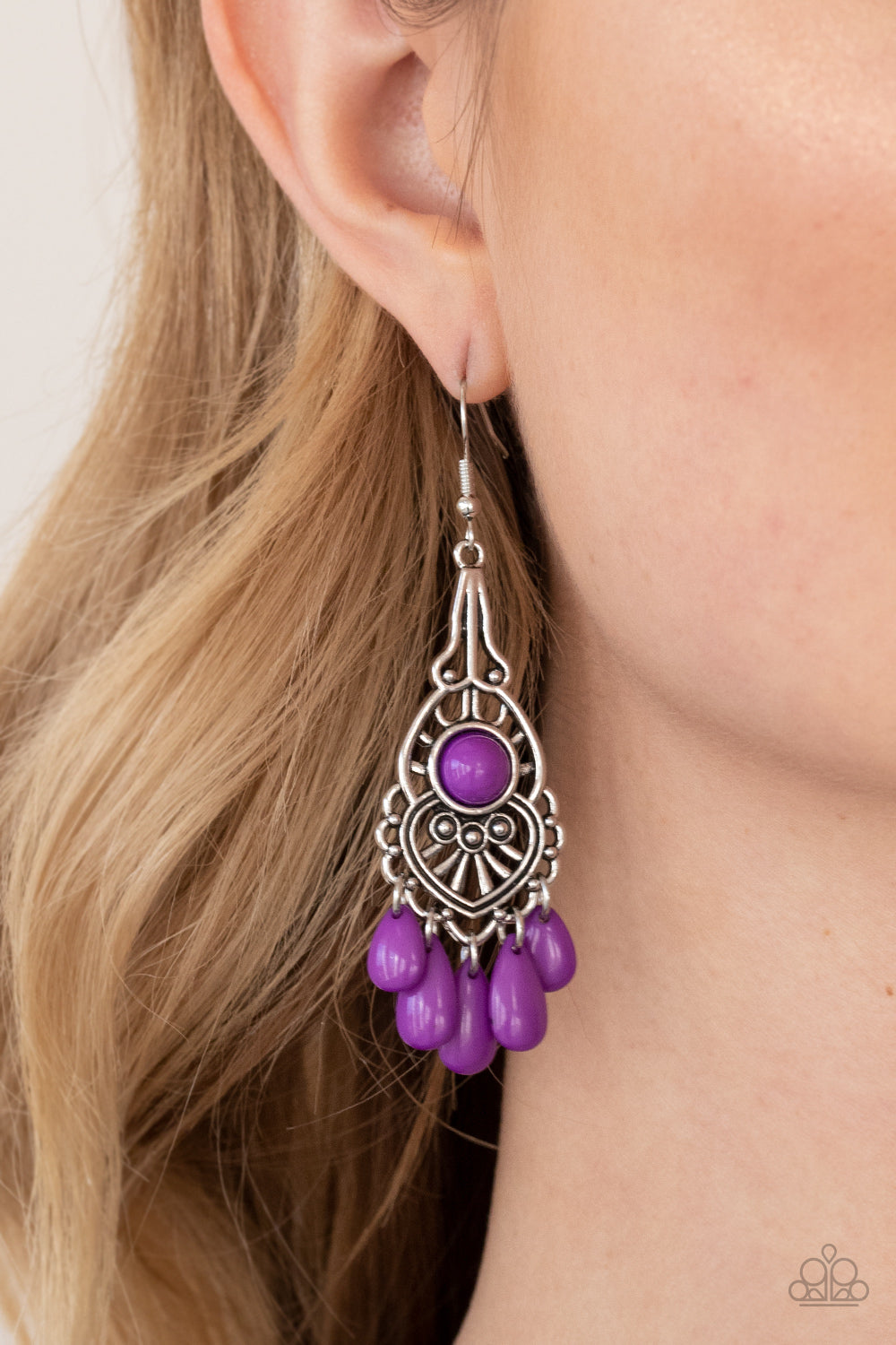 Paparazzi Fruity Tropics - Purple Earrings