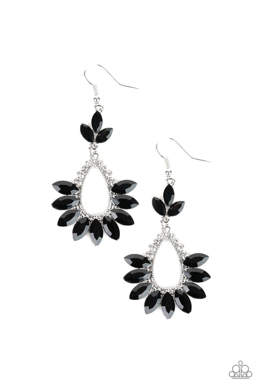 Paparazzi Extra Exquisite - Black Earrings