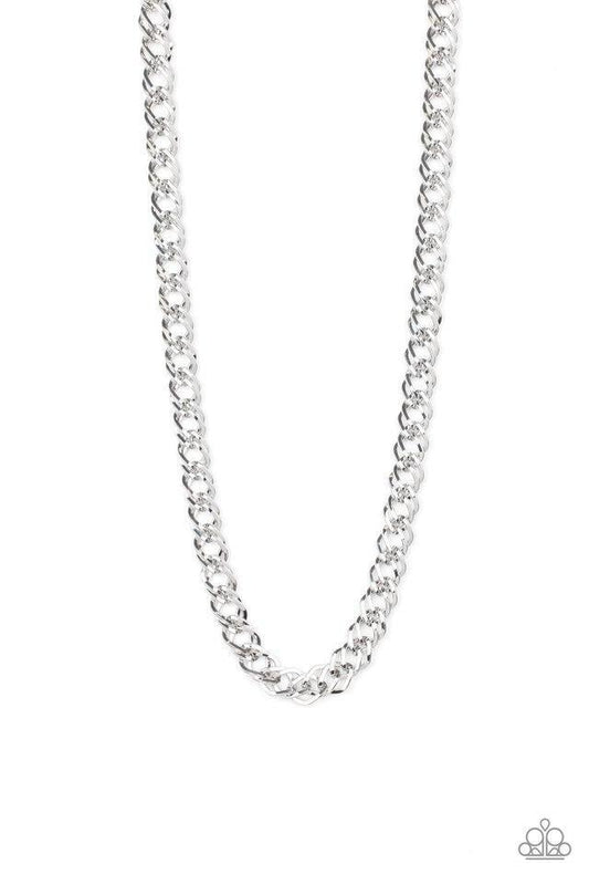 Paparazzi Undefeated - Silver Men's Necklace