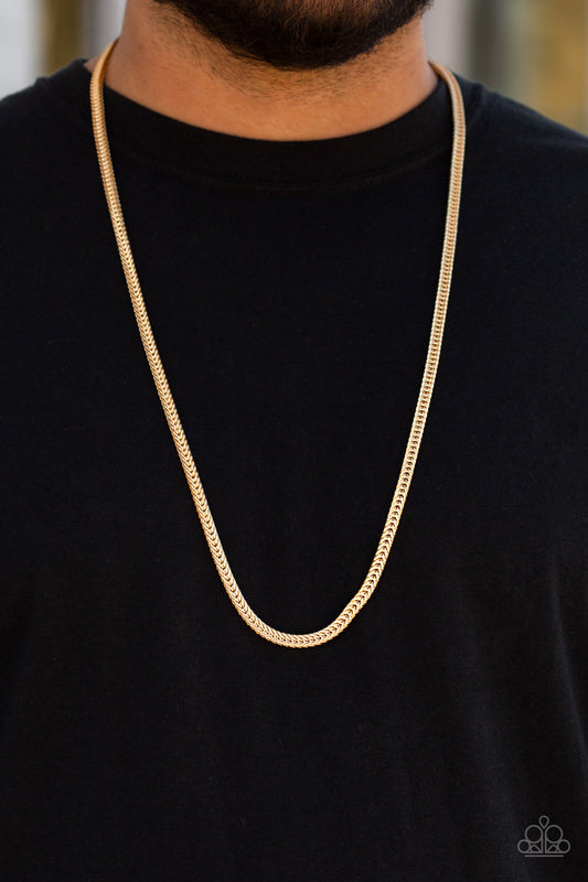 Paparazzi Killer Crossover - Gold Men’s Necklace