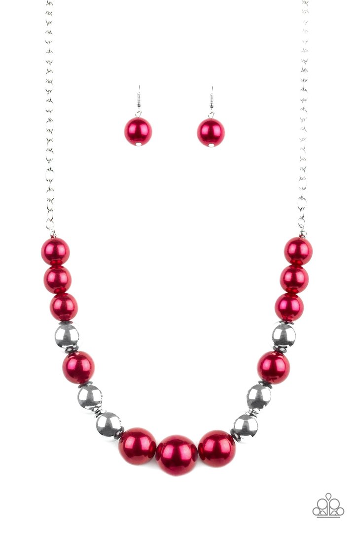 Paparazzi Take Note - Red Necklace