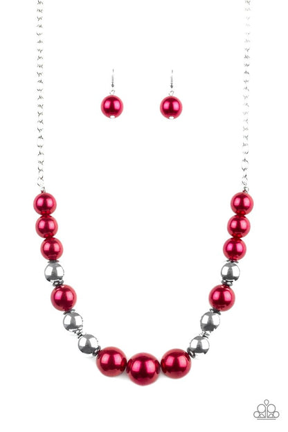 Paparazzi Take Note - Red Necklace