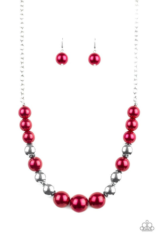 Paparazzi Take Note - Red Necklace