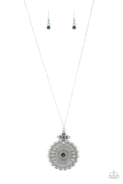Paparazzi Walk On The WILDFLOWER Side - Green Necklace