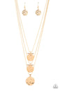 Paparazzi Dizzying Discs - Gold Necklace - Fashion Fix Exclusive