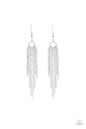 Paparazzi Singing In The Reign - White Earrings