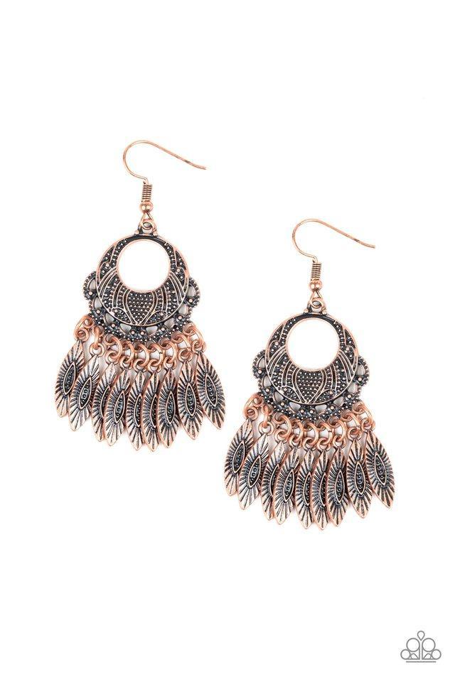 Paparazzi Country Chimes - Copper Earrings