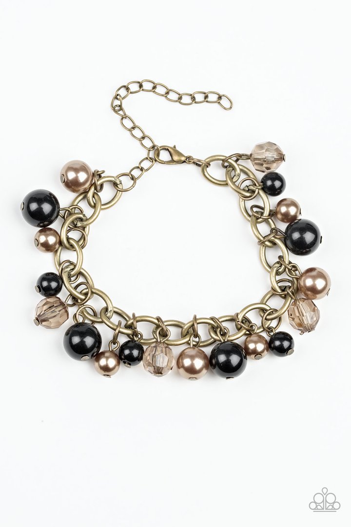 Paparazzi Grit And Glamour - Black Brass Bracelet