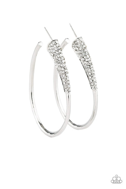 Paparazzi Winter Ice - White Earrings