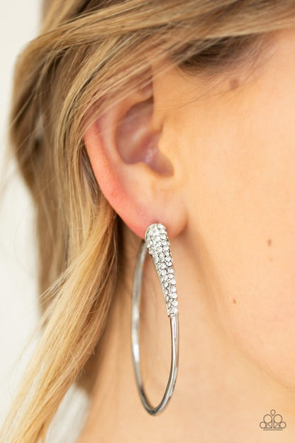 Paparazzi Winter Ice - White Earrings