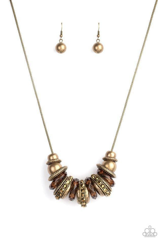 Paparazzi Metro Mantra - Brass Necklace