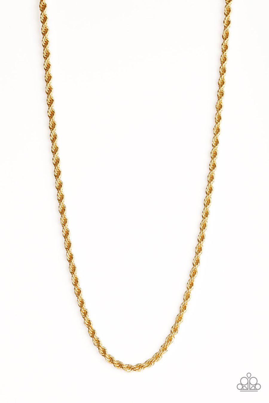 Paparazzi Double Dribble - Gold Men's Necklace