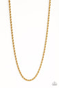 Paparazzi Double Dribble - Gold Men's Necklace