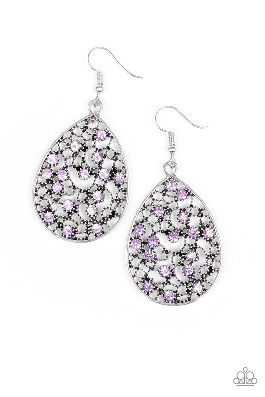 Paparazzi Dazzling Dew - Purple Earrings