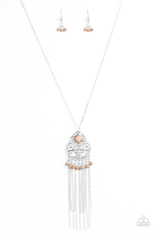 Paparazzi Whimsically Western - Brown Necklace
