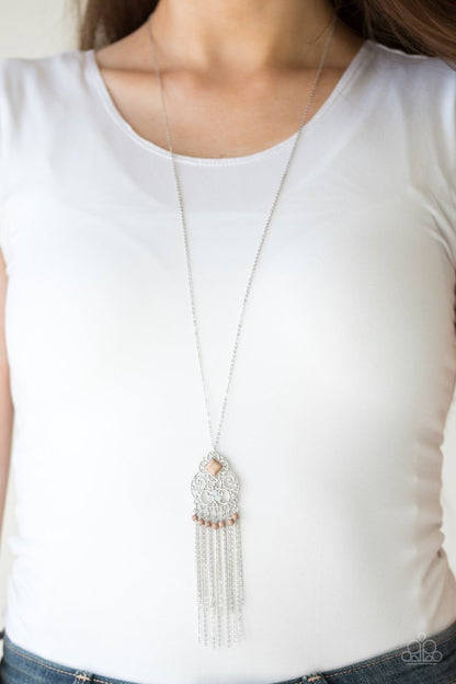 Paparazzi Whimsically Western - Brown Necklace